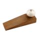 Cream Crackle Ceramic Wooden Door Stopper